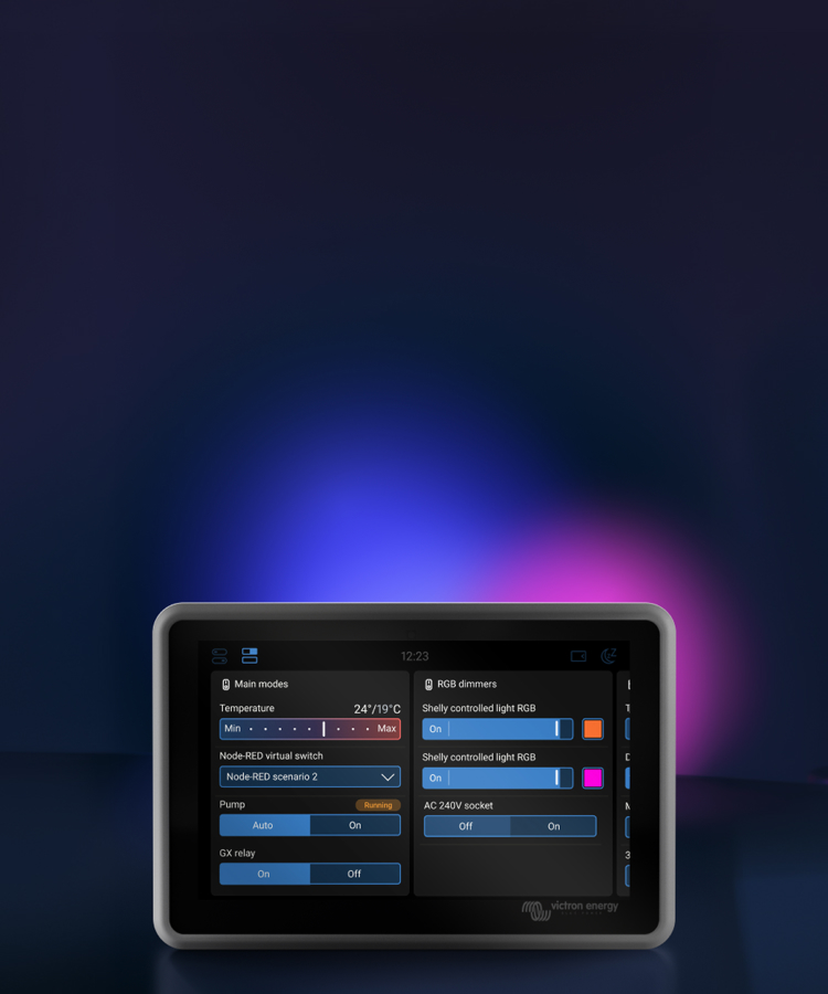 Venus OS Панель перемикачів